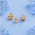 Goldohrstecker Russisches Gold 585 Zirconia