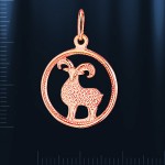 Znak zodiaku „Baran” w kolorze srebrnym