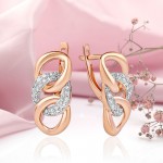 Guld øreringe med diamanter