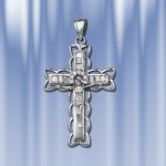 Přívěsek kříž z ruského mincovního stříbra