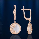 Earrings with mother of pearl