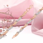 Gold Armband Damen russisches Gold 585° bicolor