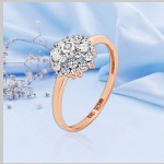 Compra anell d'or amb diamants 585