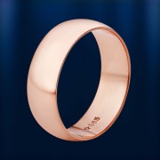 Обручальное кольцо из рыжего золота «Прима»