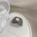 Silver ring "Kaleidoscope". Opal & Marcasite