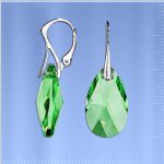 Обеци с кристали Swarovski®. Сребро