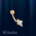 Пирсинг пупка Русское золото.