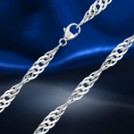 silver chain; -bracelet "Singapore"