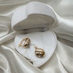 Χρυσά σκουλαρίκια. Ζιργκόν
