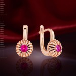 Серьги с рубинами. Золото 585 пробы