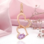 Rotgold-Anhänger 585 Zirkonia Amethyst