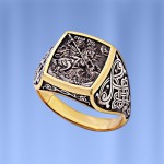 Προστατευτικό δαχτυλίδι Obereg από επιχρυσωμένο ασήμι 925
