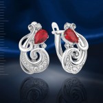 Silver earrings "Azhur"