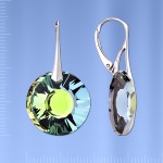 Earrings with Swarovski® crystals. Silver