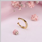 Gianni Lazzaro. Gold plated silver cuff earring. topaz