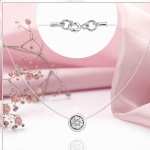Náhrdelník z bílého zlata 585 s diamanty