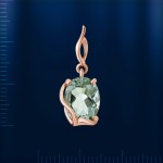 Pendant with green amethyst