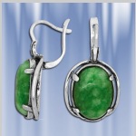 Oorbellen met chrysopraas