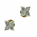 Gold earrings with diamonds